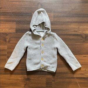 Toddler Gray Hooded Cardigan 24M